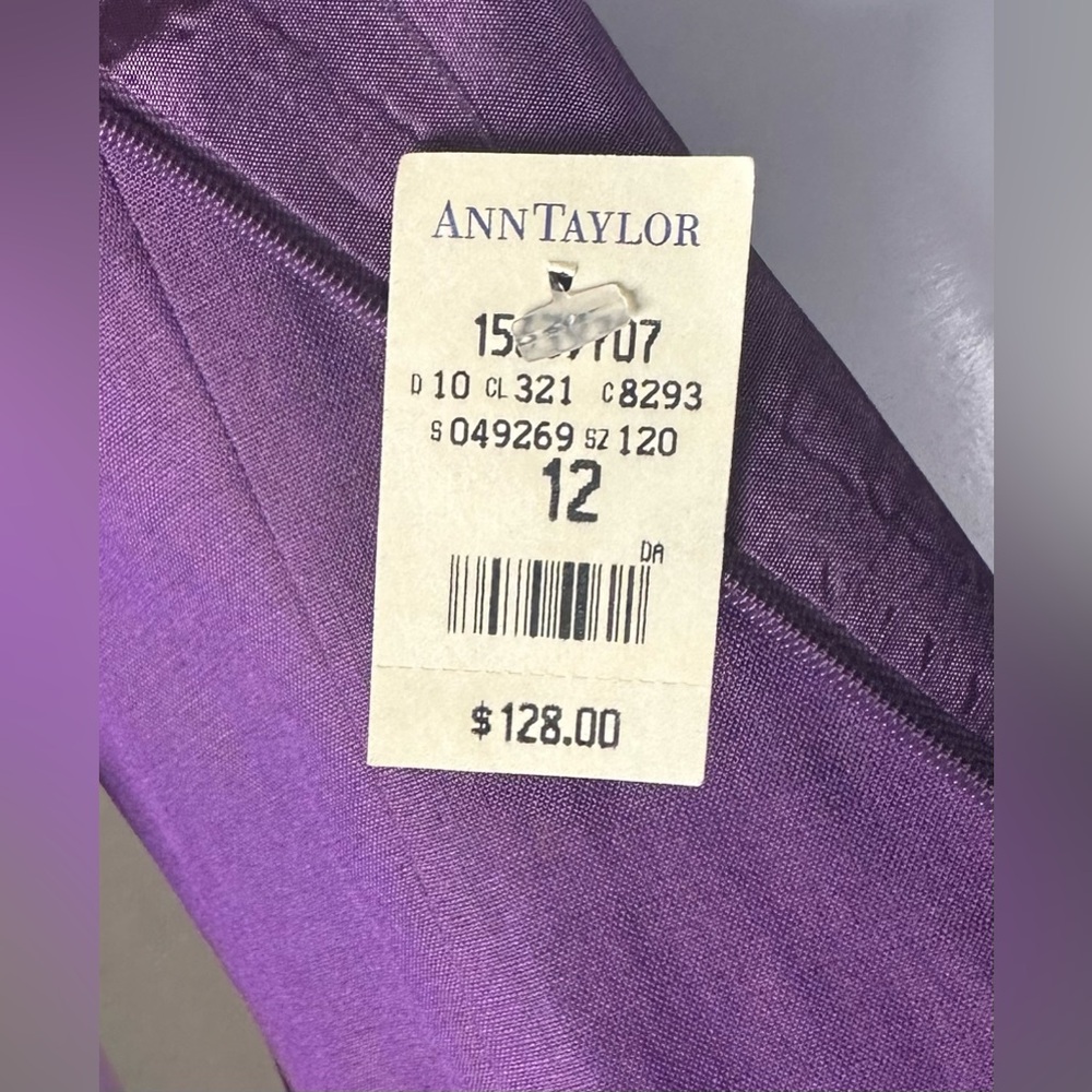 Ann Taylor Sleeveless Purple Linen Long Maxi Dress 12 New with Tags V-neck - Picture 8 of 15
